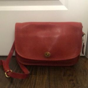 Coach Vintage Red Leather Bag